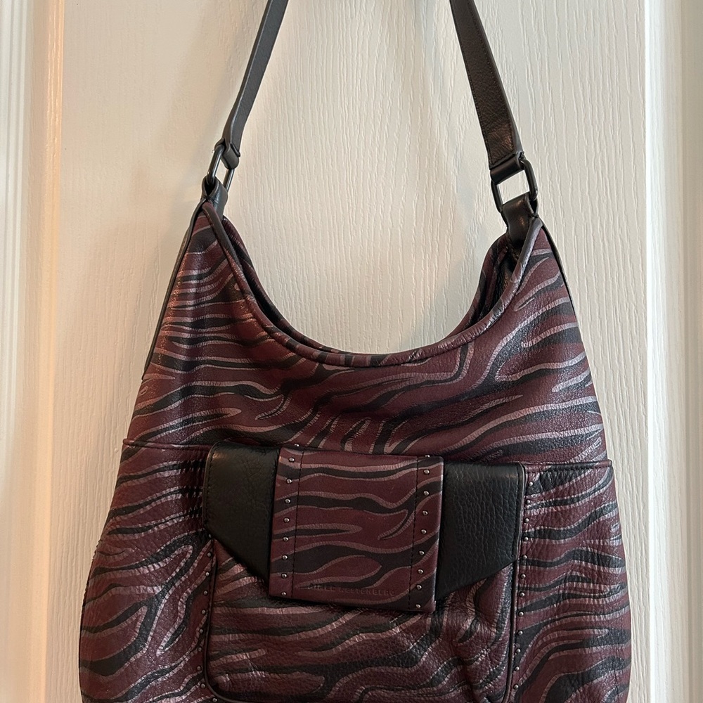 Aimee Kestenberg Merlot Zebra Hobo